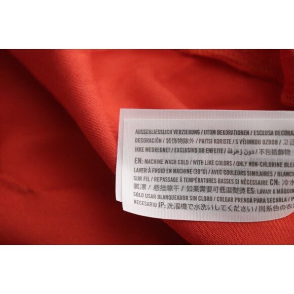 Abercrombie & Fitch Women’s Small Orange Stripe Side Tie Wrap Mini Dress NWT - Picture 9 of 10